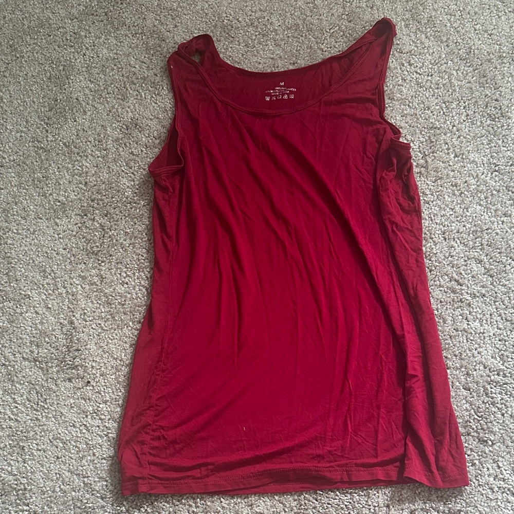 Women's Red Sleeveless Top
